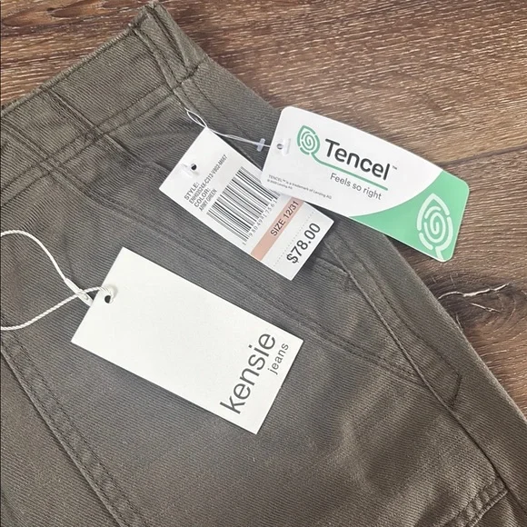 Kensie Olive Wide Leg Pants NWT - Picture 5 of 8